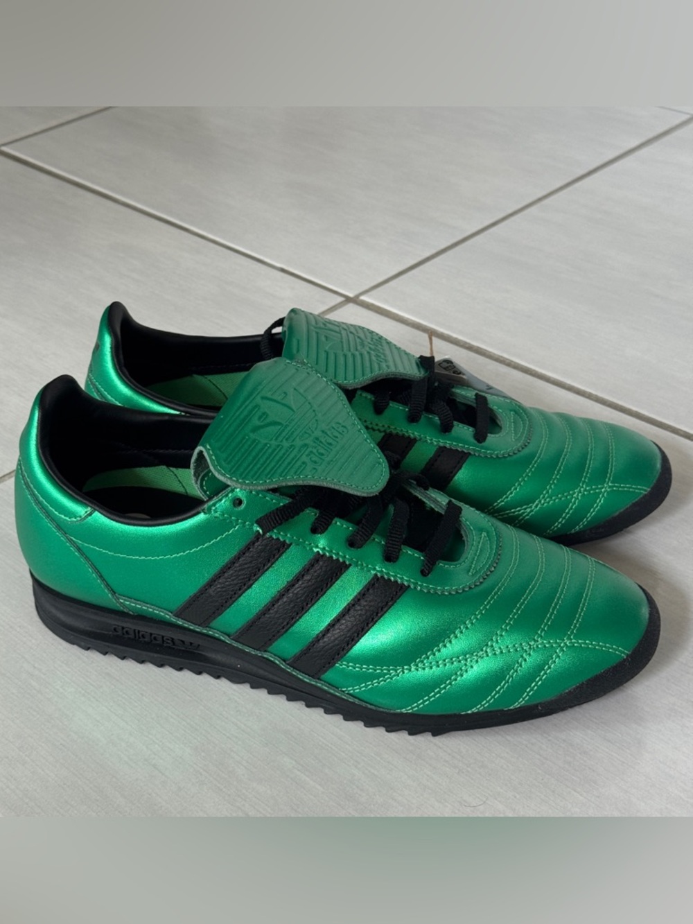 ADIDAS Women’s Metallic Green SL 72 OG Lace Up Sneakers